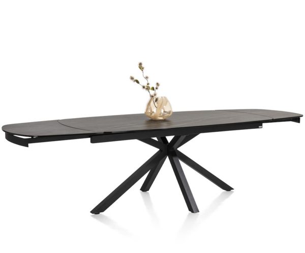 montello, stækkanlegt borð 200 x 100 sm (+ 2 x 50 sm ) – miðjufótur – keramik plata