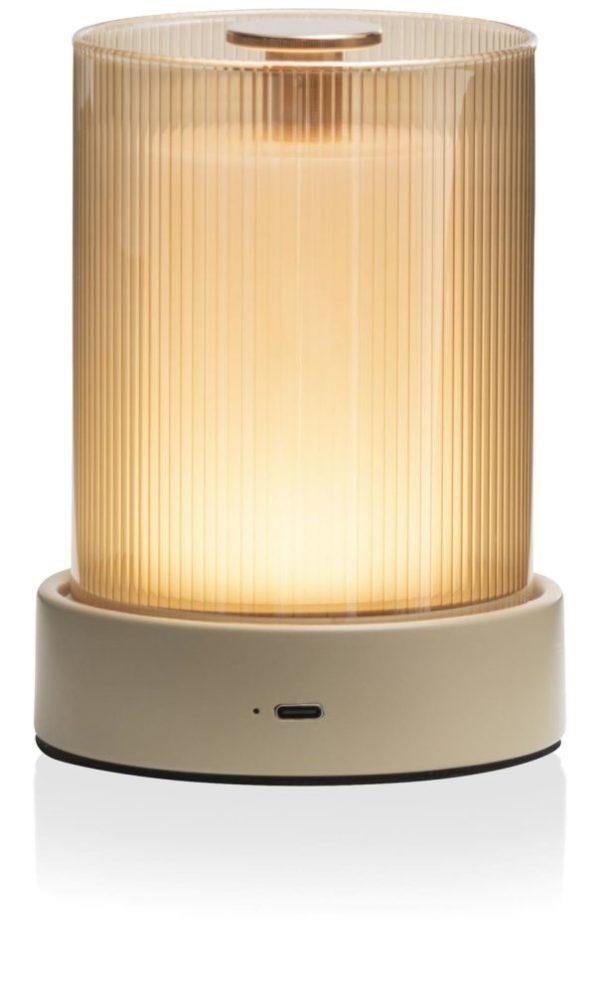 Matz, borðlampi m/rafhlöðu 1*LED - Beige